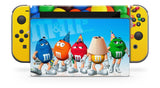 M & M'S NINTENDO SWITCH **TEXTURED VINYL ! *  SKINS DECALS WRAP