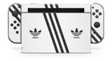 ADIDAS WHITE & BLACK NINTENDO SWITCH **TEXTURED VINYL ! *  SKINS DECALS WRAP