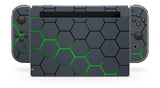 GREEN HEX NINTENDO SWITCH **TEXTURED VINYL ! *  SKINS DECALS WRAP