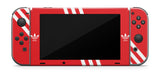 ADIDAS ORANGE & WHITE NINTENDO SWITCH **TEXTURED VINYL ! *  SKINS DECALS WRAP