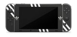 ADIDAS BLACK & WHITE NINTENDO SWITCH **TEXTURED VINYL ! *  SKINS DECALS WRAP