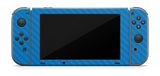 BLUE CARBON EFFECT NINTENDO SWITCH **TEXTURED VINYL ! *  SKINS DECALS WRAP