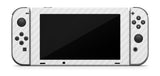 WHITE CARBON EFFECT NINTENDO SWITCH **TEXTURED VINYL ! *  SKINS DECALS WRAP