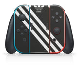 ADIDAS BLACK & WHITE NINTENDO SWITCH **TEXTURED VINYL ! *  SKINS DECALS WRAP