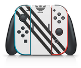 ADIDAS WHITE & BLACK NINTENDO SWITCH **TEXTURED VINYL ! *  SKINS DECALS WRAP