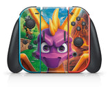 SPYRO REIGNITED TRILOGY NINTENDO SWITCH **TEXTURED VINYL ! *  SKINS DECALS WRAP