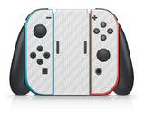 WHITE CARBON EFFECT NINTENDO SWITCH **TEXTURED VINYL ! *  SKINS DECALS WRAP