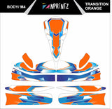 M4 TRANSITION ORANGE  FULL KART STICKER KIT
