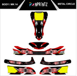 MK14 METAL CIRCLE FULL KART STICKER KIT