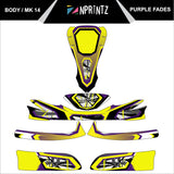 MK14 PURPLE FADES FULL KART STICKER KIT