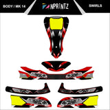 MK14 SWIRLS FULL KART STICKER KIT