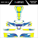 MK14 TRANSITION YELLOW FULL KART STICKER KIT