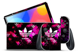 ADIDAS MULTI PURPLE NINTENDO SWITCH OLED *TEXTURED VINYL* ! SKINS DECALS WRAP