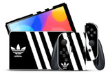BLACK & WHITE NINTENDO SWITCH OLED *TEXTURED VINYL* ! SKINS DECALS WRAP