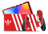 ORANGE & WHITE NINTENDO SWITCH OLED *TEXTURED VINYL* ! SKINS DECALS WRAP