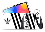 WHITE & BLACK NINTENDO SWITCH OLED *TEXTURED VINYL* ! SKINS DECALS WRAP