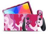 PINK CAMO NINTENDO SWITCH OLED *TEXTURED VINYL* ! SKINS DECALS WRAP
