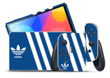 BLUE & WHITE NINTENDO SWITCH OLED *TEXTURED VINYL* ! SKINS DECALS WRAP