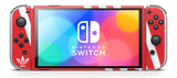 ORANGE & WHITE NINTENDO SWITCH OLED *TEXTURED VINYL* ! SKINS DECALS WRAP