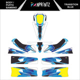 PUFFO BAMBINO TRANSITION BLUE FULL KART STICKER KIT