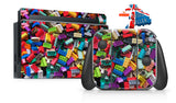 LEGO BRICKS NINTENDO SWITCH **TEXTURED VINYL ! *  SKINS DECALS WRAP
