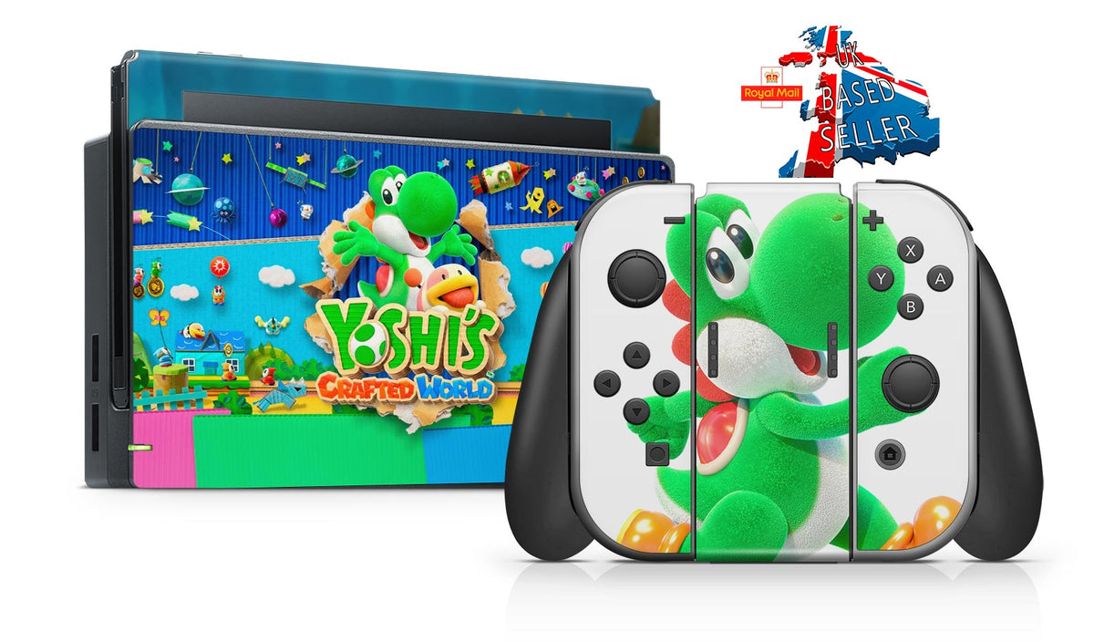 YOSHI'S CRAFTED WORLD NINTENDO SWITCH **TEXTURED VINYL ! * SKINS