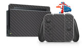 BLACK CARBON EFFECT NINTENDO SWITCH **TEXTURED VINYL ! *  SKINS DECALS WRAP