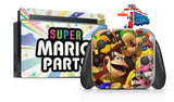 SUPER MARIO PARTY NINTENDO SWITCH **TEXTURED VINYL ! *  SKINS DECALS WRAP