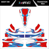 M4 TRANSITION RED FULL KART STICKER KIT