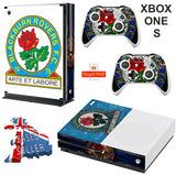 BLACKBURN ROVERS XBOX ONE S (SLIM) *TEXTURED VINYL ! * PROTECTIVE SKIN DECAL WRAP