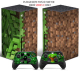 BROWN PIXELS Xbox SERIES X *TEXTURED VINYL ! * SKINS DECALS STICKERS WRAP