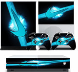 NIKE TICK BLUE XBOX ONE S (SLIM) *TEXTURED VINYL ! * PROTECTIVE SKIN DECAL WRAP
