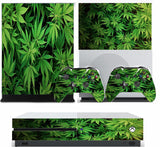GREEN LEAF XBOX ONE S (SLIM) *TEXTURED VINYL ! * PROTECTIVE SKIN DECAL WRAP