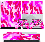 PINK CAMO XBOX ONE S (SLIM) *TEXTURED VINYL ! * PROTECTIVE SKIN DECAL WRAP