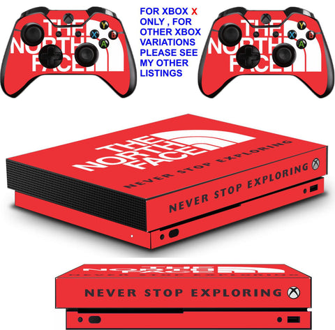 NORTH FACE XBOX ONE X *TEXTURED VINYL ! * PROTECTIVE SKINS DECALS STICKERS
