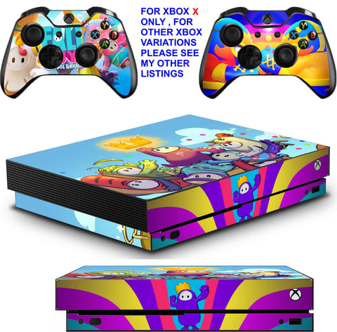 FALL GUYS XBOX ONE X *TEXTURED VINYL ! * PROTECTIVE SKINS DECALS STICKERS