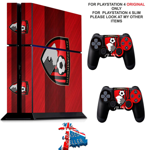 AFC BOURNEMOUTH PS4 *TEXTURED VINYL ! * PROTECTIVE SKINS DECAL WRAP STICKERS