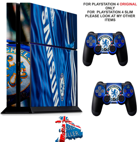 CHELSEA PS4 *TEXTURED VINYL ! * PROTECTIVE SKINS DECAL WRAP STICKERS