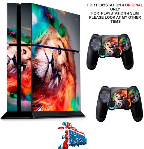 COLORFUL LION PS4 *TEXTURED VINYL ! * PROTECTIVE SKINS DECAL WRAP STICKERS