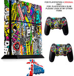 STICKER BOMB PS4 *TEXTURED VINYL ! * PROTECTIVE SKINS DECAL WRAP STICKERS
