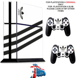 ADIDAS WHITE & BLACK PS4 *TEXTURED VINYL ! * PROTECTIVE SKINS DECAL WRAP STICKERS