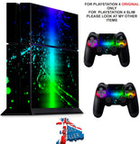 LINE PAINT SPLAT PS4 *TEXTURED VINYL ! * PROTECTIVE SKINS DECAL WRAP STICKERS