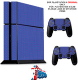PURPLE/BLUE CARBON STYLE PS4 *TEXTURED VINYL ! * PROTECTIVE SKINS DECAL WRAP STICKERS