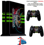 ADIDAS GREEN STRIPE PS4 *TEXTURED VINYL ! * PROTECTIVE SKINS DECAL WRAP STICKERS