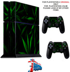 GREEN LEAF PS4 *TEXTURED VINYL ! * PROTECTIVE SKINS DECAL WRAP STICKERS