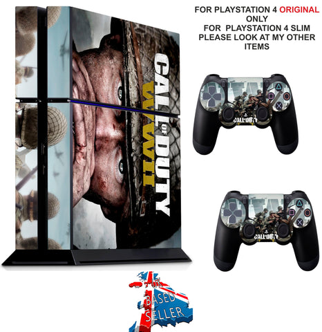CALL OF DUTY WWII PS4 *TEXTURED VINYL ! * PROTECTIVE SKINS DECAL WRAP STICKERS