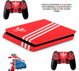 ADIDAS ORANGE PS4 SLIM *TEXTURED VINYL ! *PROTECTIVE SKINS DECALS WRAP