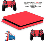 RED CARBON EFFECT PS4 SLIM *TEXTURED VINYL ! *PROTECTIVE SKINS DECALS WRAP