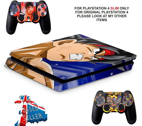 DRAGON BALL Z PS4 SLIM *TEXTURED VINYL ! *PROTECTIVE SKINS DECALS WRAP