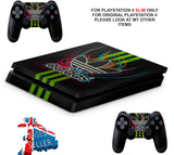 ADIDAS GREEN STRIPES PS4 SLIM *TEXTURED VINYL ! *PROTECTIVE SKINS DECALS WRAP